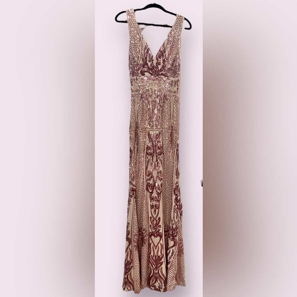 **NWT** Rose Gold Formal Dress- Size Medium